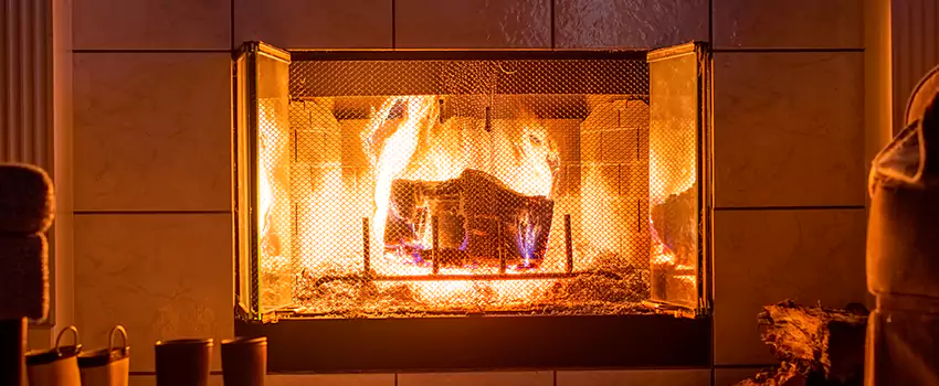 Mendota Hearth Landscape Fireplace Installation in Asheville, North Carolina